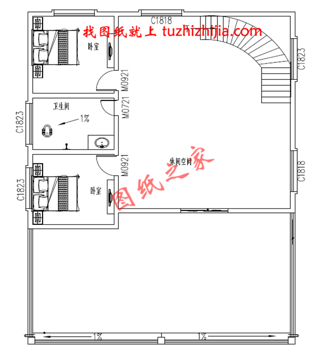 最新款高端大氣四層小別墅設(shè)計(jì)圖，一層客廳挑空設(shè)計(jì)，給您十足的空間感