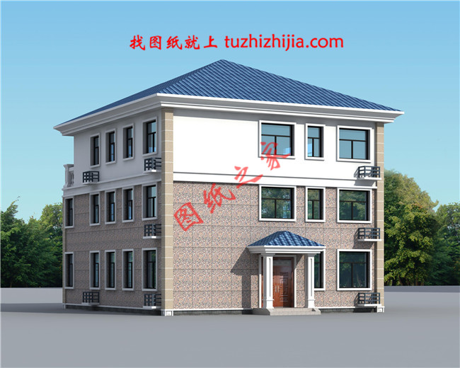 全套三層農(nóng)村房屋設(shè)計圖紙，客廳中空，大大的窗戶，采光極好，外觀上十分耐看