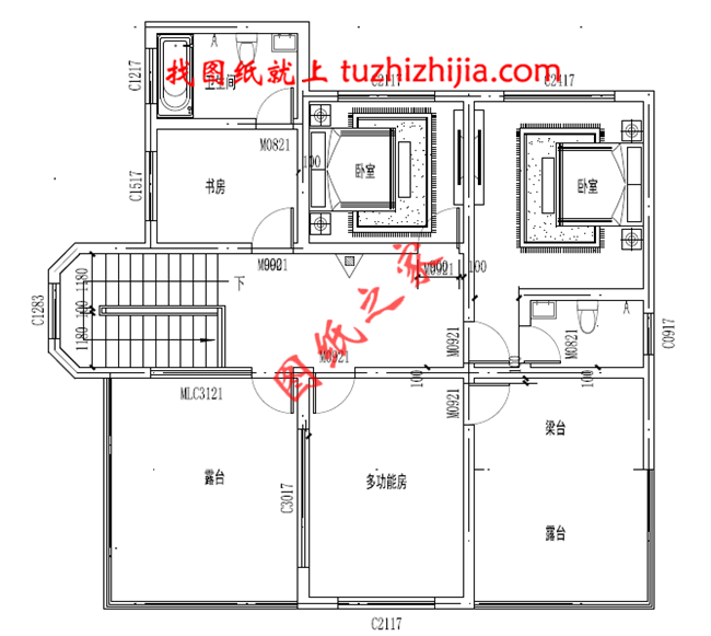 帶車庫三層自建別墅設(shè)計(jì)圖紙，客廳中空，外觀洋氣時尚，這款戶型非常受歡迎
