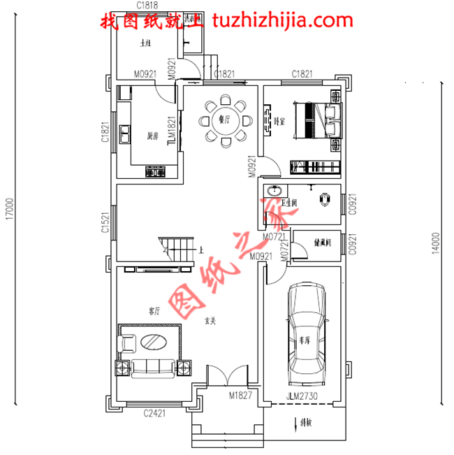 最新設計的三層農村別墅圖紙，帶車庫，帶露臺，占地150平米左右