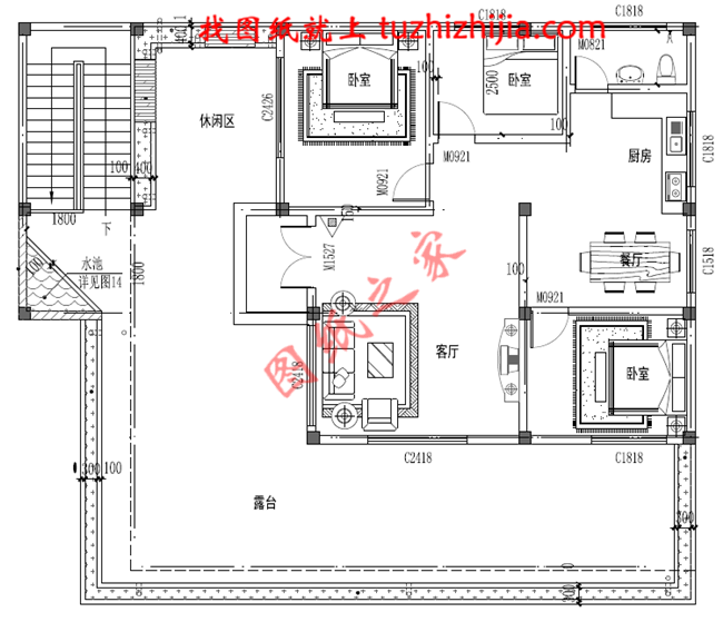 二層別墅設(shè)計(jì)圖紙及效果圖，占地200平米，外觀精致優(yōu)雅，小有情調(diào)