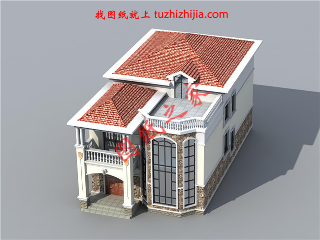 農(nóng)村二層小別墅自建房屋設(shè)計圖，客廳中空，占地150平米