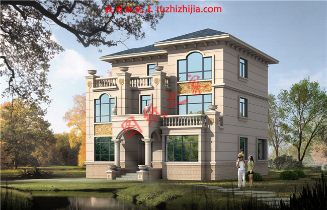 新農(nóng)村三層小別墅設(shè)計圖紙，占地160平左右，好看不貴