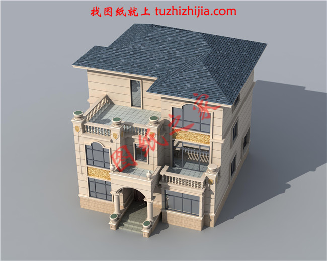 新農(nóng)村三層小別墅設(shè)計圖紙，占地160平左右，好看不貴