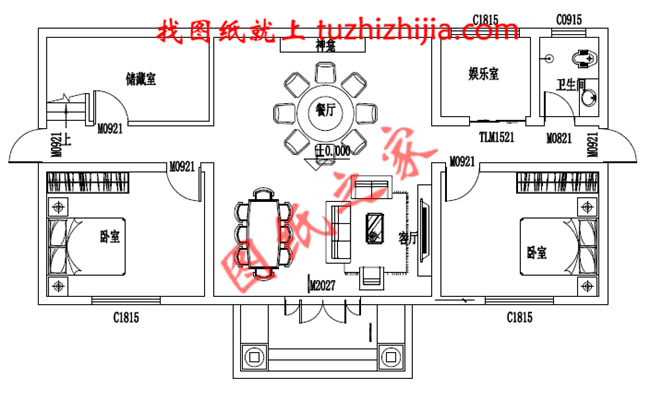經(jīng)典二層農(nóng)村自建房屋別墅設計圖紙，占地110平米左右