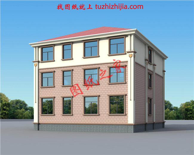 三層農(nóng)村小別墅設(shè)計圖，占地200平米，陽光大氣