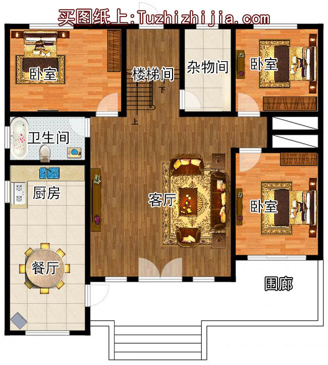 160平方米歐式一層半別墅施工設(shè)計(jì)圖紙13X13米
