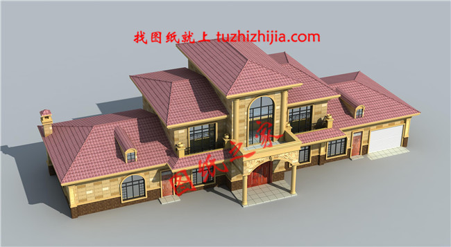 五星級土豪二層半小別墅，占地240平米，外觀大氣豪放