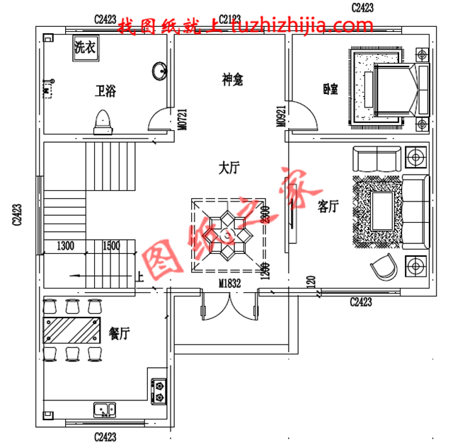 新農(nóng)村三層自建房屋設(shè)計(jì)圖，占地120平米，工藝簡單