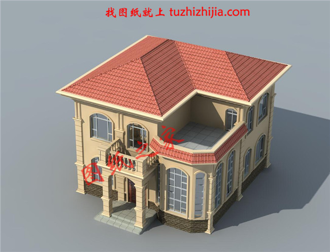 經(jīng)濟實用型二層農(nóng)村小別墅設(shè)計圖，造價25萬內(nèi)，外觀看起來時尚