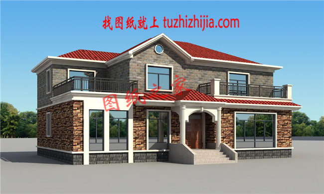 30萬(wàn)以下的經(jīng)典二層新農(nóng)村別墅設(shè)計(jì)圖紙及效果圖，簡(jiǎn)單大氣