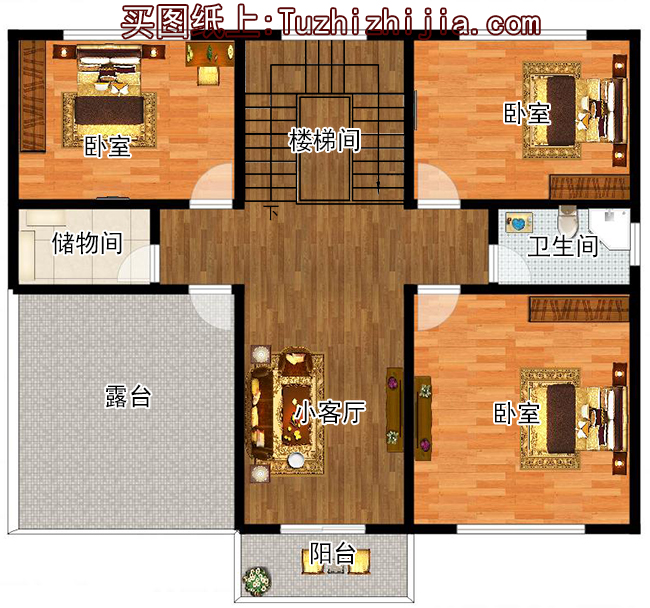 鄉(xiāng)村二層別墅設(shè)計圖，含外觀效果圖，設(shè)計師推薦