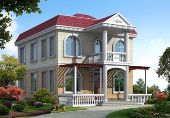 120平米簡(jiǎn)單實(shí)用型農(nóng)村小別墅設(shè)計(jì)圖，二層屋頂為全露臺(tái)，小開(kāi)間，長(zhǎng)進(jìn)深