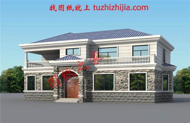 簡約大氣170平米二層別墅設(shè)計(jì)圖，戶型布局經(jīng)典、實(shí)用，二樓空間利用率高，布局巧妙