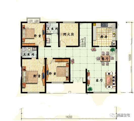鄉(xiāng)下建房一層戶型圖，看完誰還敢說一層不能叫別墅