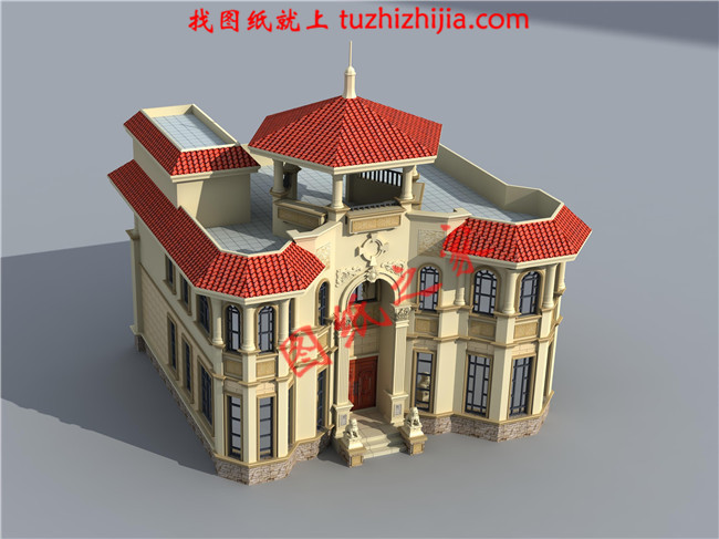 最新二層小別墅圖紙，別墅設(shè)計(jì)圖紙，占地160平米，客廳中空