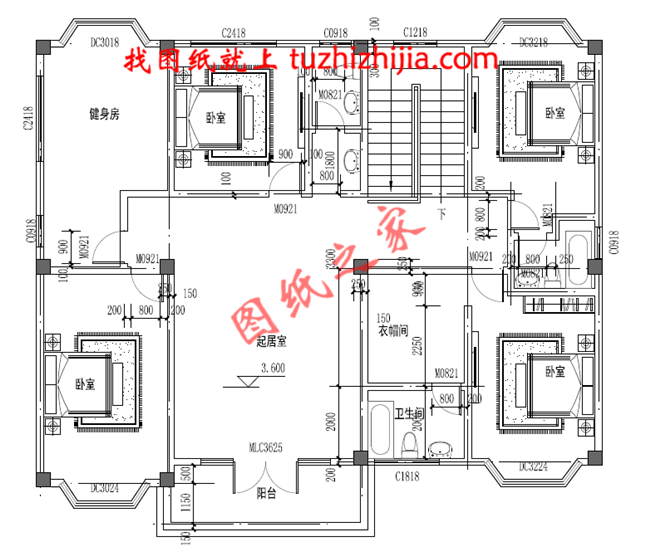 帶車庫二層別墅外觀效果圖，別墅圖片大全，帶地下平臺，精致布局完美錯落
