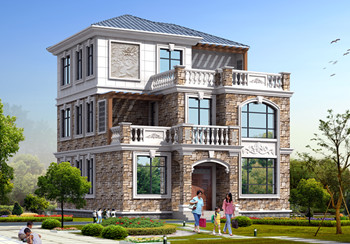 爆款120平米三層農(nóng)村別墅房屋設計圖，室內(nèi)布局功能齊全，色彩搭配協(xié)調(diào)耐看