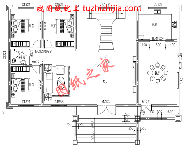 二層小別墅外觀圖片，別墅圖紙，外觀時尚，布局簡單實用，挑空的客廳設計