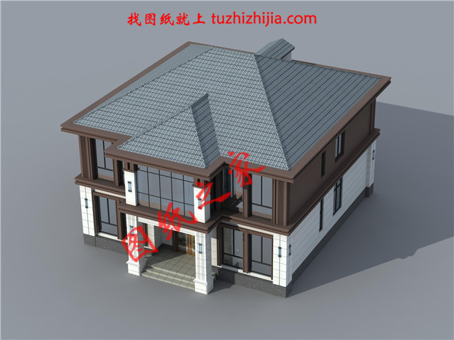 簡單大方二層小別墅設計圖，占地180平米，造型美觀，構(gòu)造整齊有序