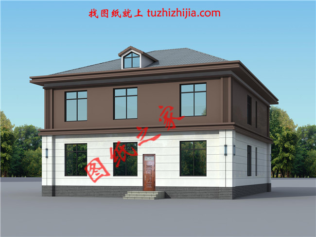 簡單大方二層小別墅設計圖，占地180平米，造型美觀，構(gòu)造整齊有序