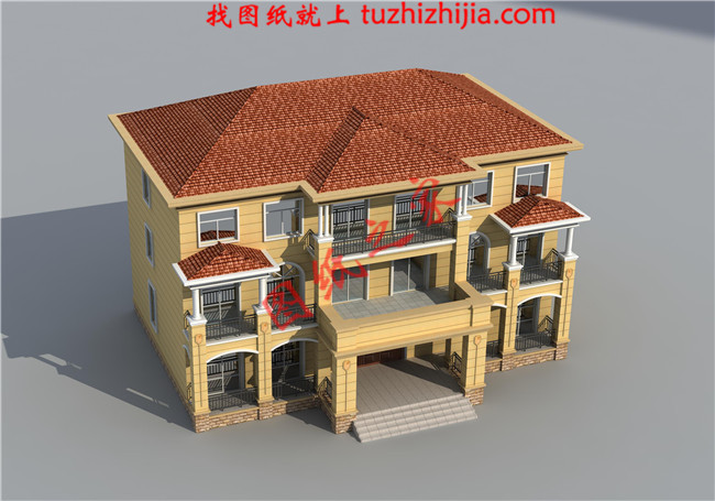 大氣、簡約三層雙拼別墅設(shè)計圖，適合和父母同住，既相互關(guān)照又相互獨立