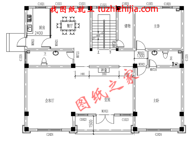 三層新農(nóng)村別墅設(shè)計圖片及全套圖紙，外形對稱，帶露臺，這個戶型宅基地大小適中