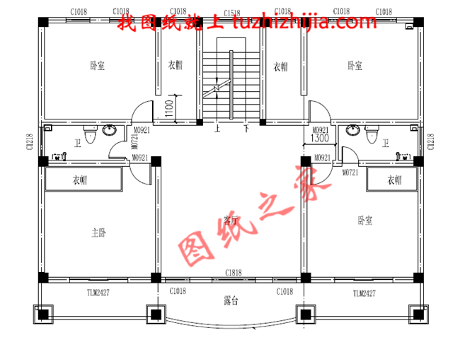 三層新農(nóng)村別墅設(shè)計圖片及全套圖紙，外形對稱，帶露臺，這個戶型宅基地大小適中