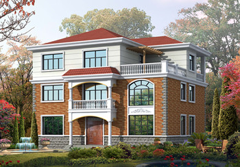 三層新農(nóng)村房屋設(shè)計(jì)圖，占地150平米，帶露臺，多臥室戶型