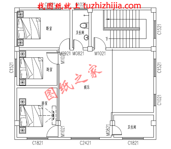 三層農(nóng)村小別墅設(shè)計(jì)圖，一層帶商鋪，占地110平米，經(jīng)濟(jì)實(shí)用