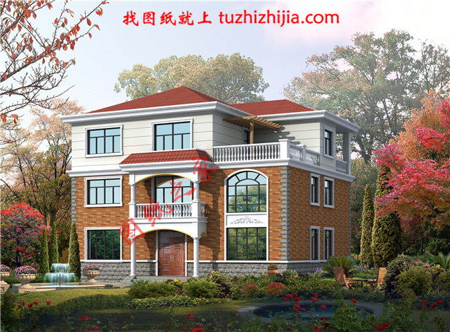 三層新農(nóng)村房屋設(shè)計(jì)圖，占地150平米，帶露臺，多臥室戶型