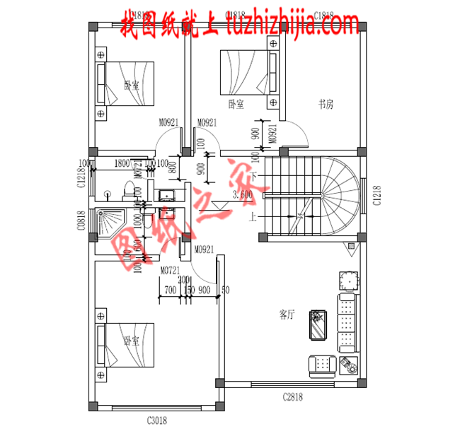 小戶型農(nóng)村三層房屋設(shè)計(jì)圖，占地120平米，布局非常合理，外表典雅華美