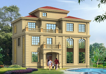 三層自建房設(shè)計(jì)圖紙?jiān)O(shè)計(jì)圖片，復(fù)式農(nóng)村別墅，客廳中空，廚房獨(dú)立干凈衛(wèi)生，帶陽光房