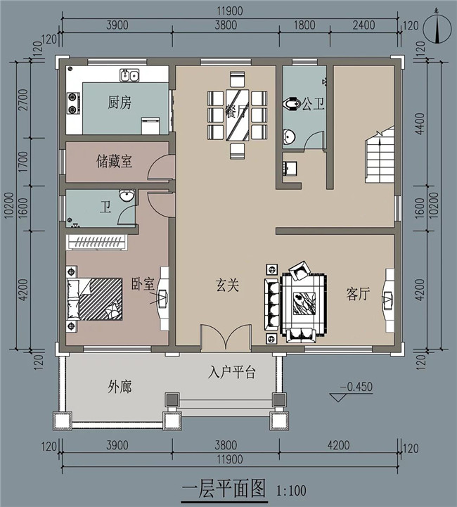 5套120平農(nóng)村小別墅設(shè)計圖，款款經(jīng)典、實用