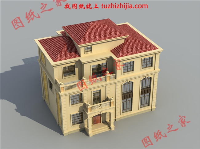 層自建房設(shè)計圖紙設(shè)計圖片，復式農(nóng)村別墅，客廳中空，廚房獨立干凈衛(wèi)生，帶陽光房