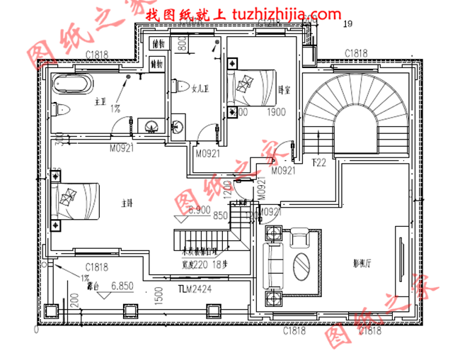 層自建房設(shè)計圖紙設(shè)計圖片，復式農(nóng)村別墅，客廳中空，廚房獨立干凈衛(wèi)生，帶陽光房
