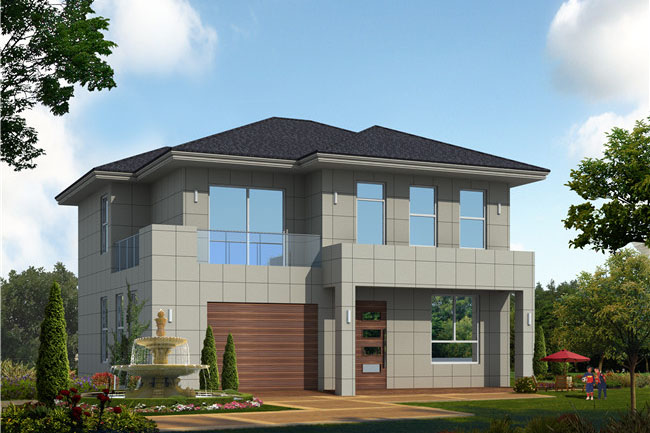 農(nóng)村現(xiàn)代新式二層樓房設(shè)計(jì)圖，超時(shí)尚