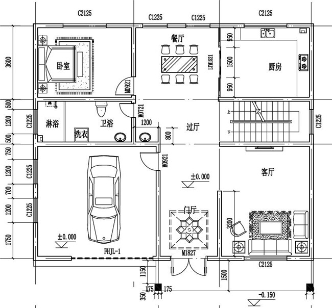 農(nóng)村現(xiàn)代新式二層樓房設(shè)計(jì)圖，超時(shí)尚
