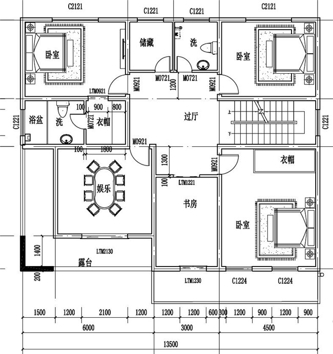 農(nóng)村現(xiàn)代新式二層樓房設(shè)計(jì)圖，超時(shí)尚