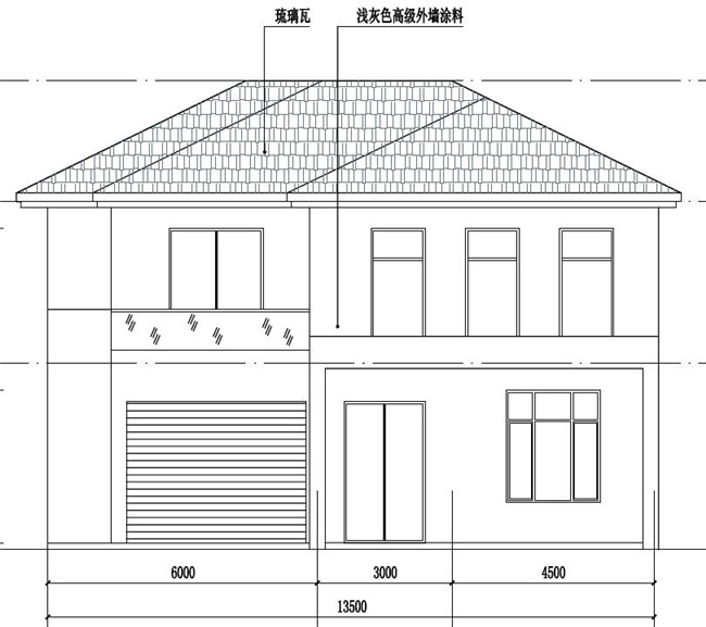 農(nóng)村現(xiàn)代新式二層樓房設(shè)計(jì)圖，超時(shí)尚