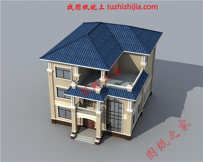 戶型簡單實(shí)用的三層農(nóng)村房屋設(shè)計(jì)圖紙，復(fù)式結(jié)構(gòu)，大面積開窗，增加了采光度又增加了美觀度