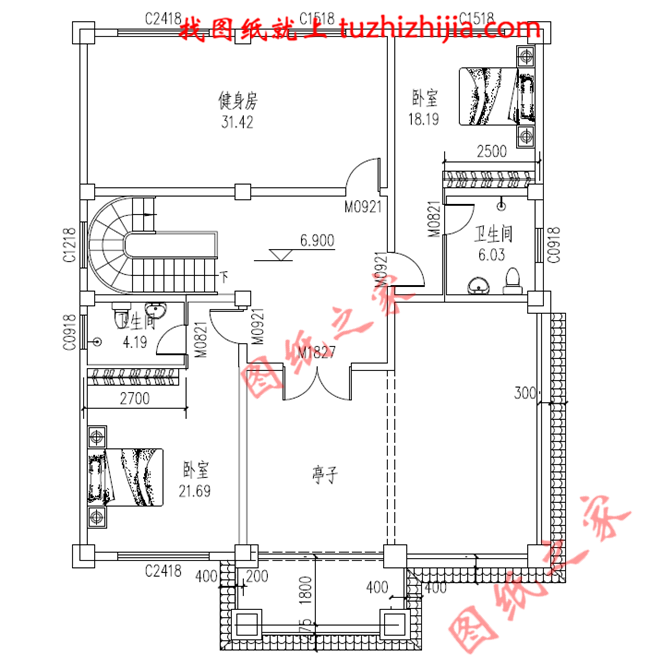 戶型簡單實(shí)用的三層農(nóng)村房屋設(shè)計(jì)圖紙，復(fù)式結(jié)構(gòu)，大面積開窗，增加了采光度又增加了美觀度