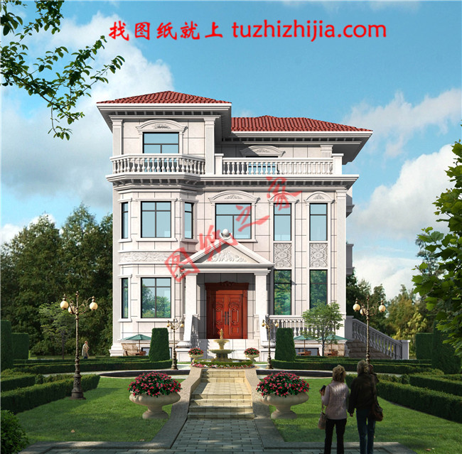 帶地下室新農村三層房屋圖紙，高大上的外觀，內部布局合理，經典的造型