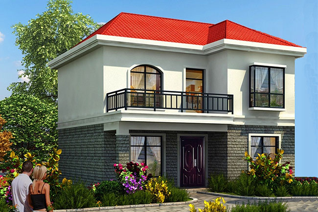 農村13萬元二層小樓設計圖，超有設計感的小戶型