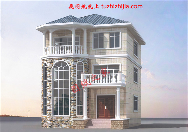 三層新農(nóng)村自建房屋設(shè)計(jì)圖紙，占地120平米左右，此戶型是個(gè)開(kāi)間小，進(jìn)深大的戶型