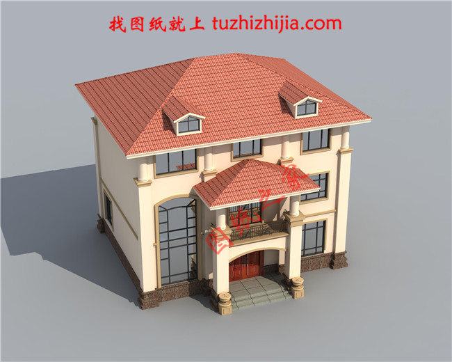 三層自建別墅設(shè)計(jì)圖紙，復(fù)式結(jié)構(gòu)客廳中空極大的增加了客廳的開(kāi)闊度