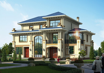 新款歐式高端三層別墅設(shè)計(jì)圖紙（含外觀圖片）