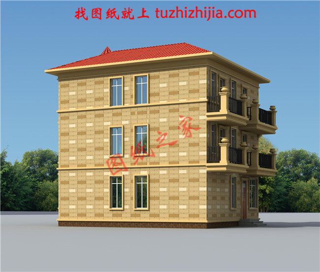 2018年最新三層房屋設(shè)計圖紙，12米×11米，實用接地氣