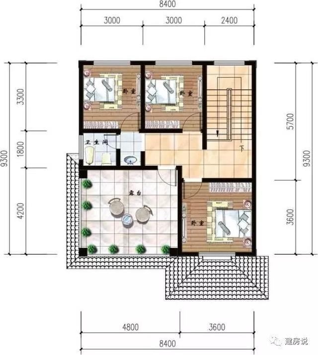 12x9米農(nóng)村三層別墅（附設(shè)計(jì)圖+效果圖），外觀美極了