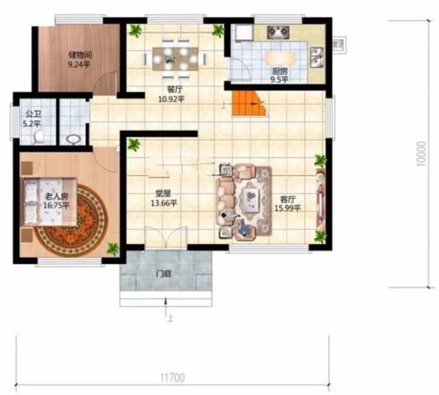 12X10米兩層自建房屋設(shè)計(jì)圖，喜歡的收藏啦